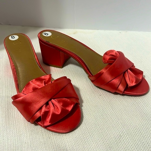 Est. 1946 Coral Slip on Mule Block Heels 8 - Picture 2 of 5